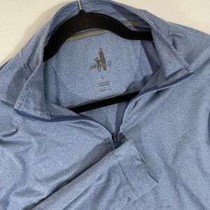 JOHNNIE-O Sweater Men’s L Laguna Blue 1/4 Zip Pullover Stretch Outdoors Golf